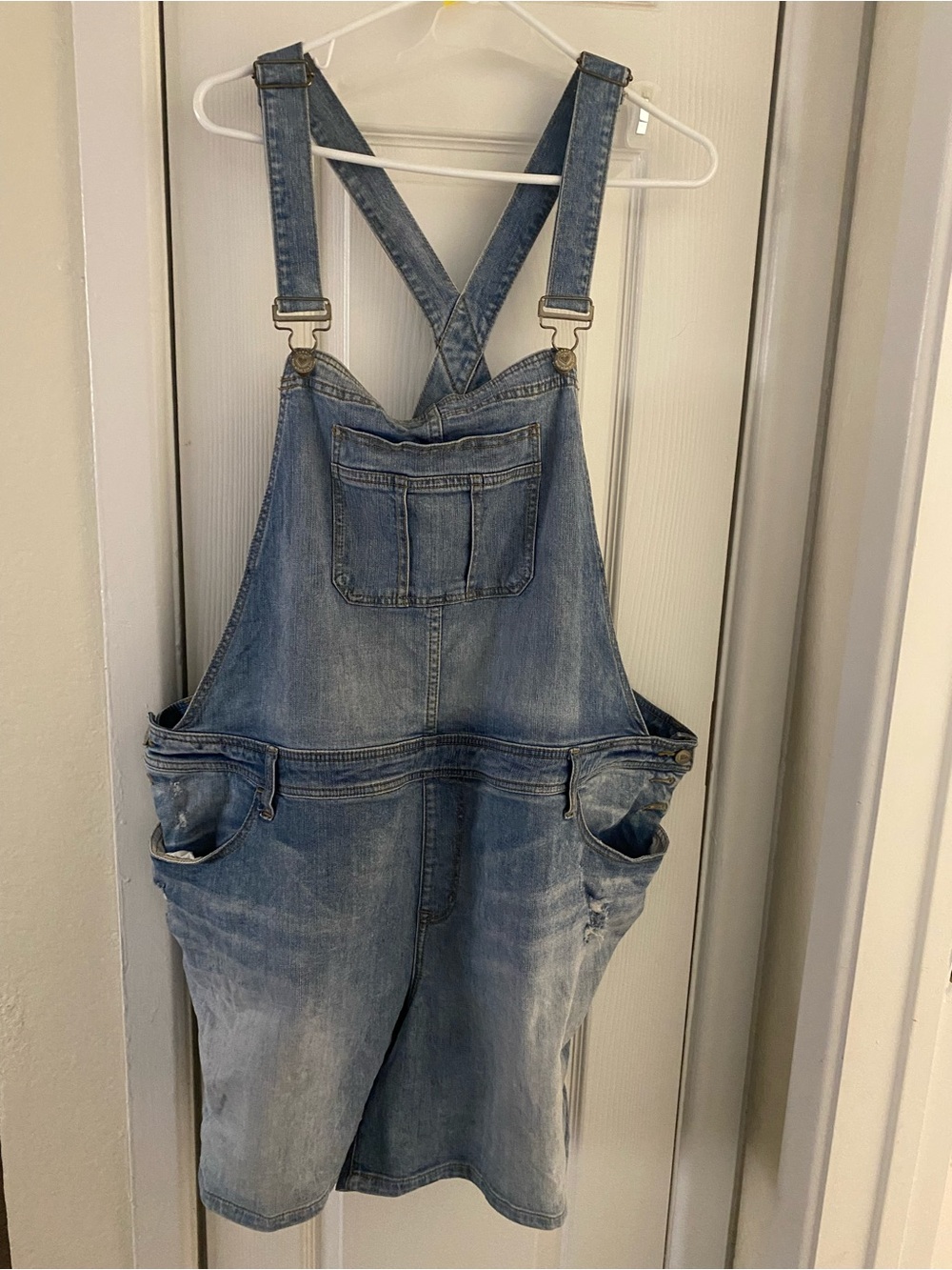 torrid Light Wash Denim Short Overalls